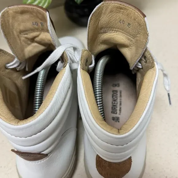 •VNDS• Birkenstock Women’s Bartlett Kids White Leather Shoes • EU40 - Picture 8 of 13